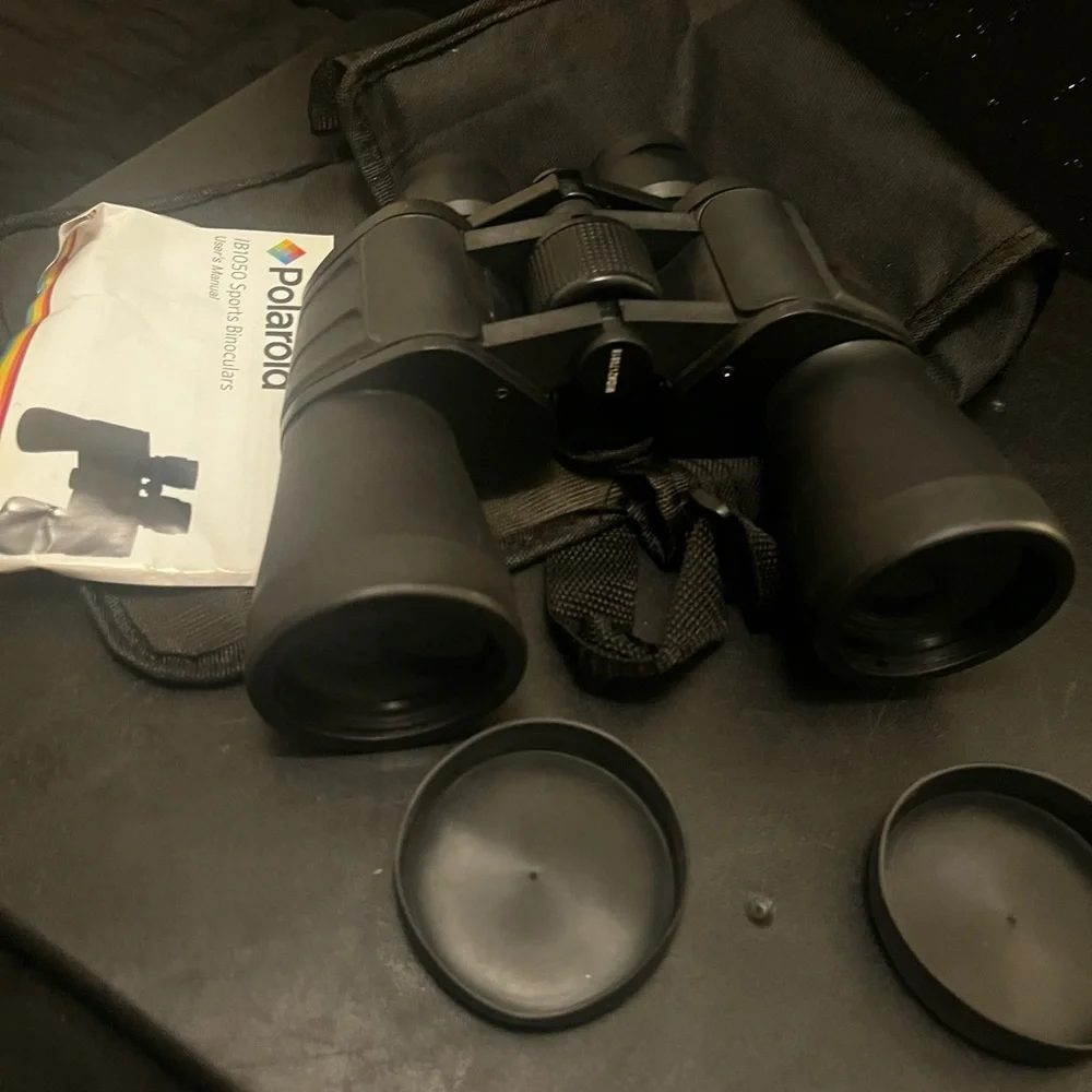 Polaroid Black Binoculars with Carrying Pouch